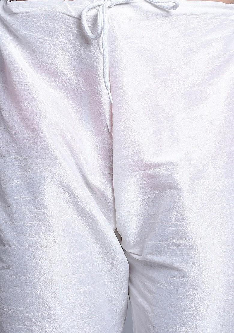 Navy Blue Printed Poly Blend Kurta Set For Men