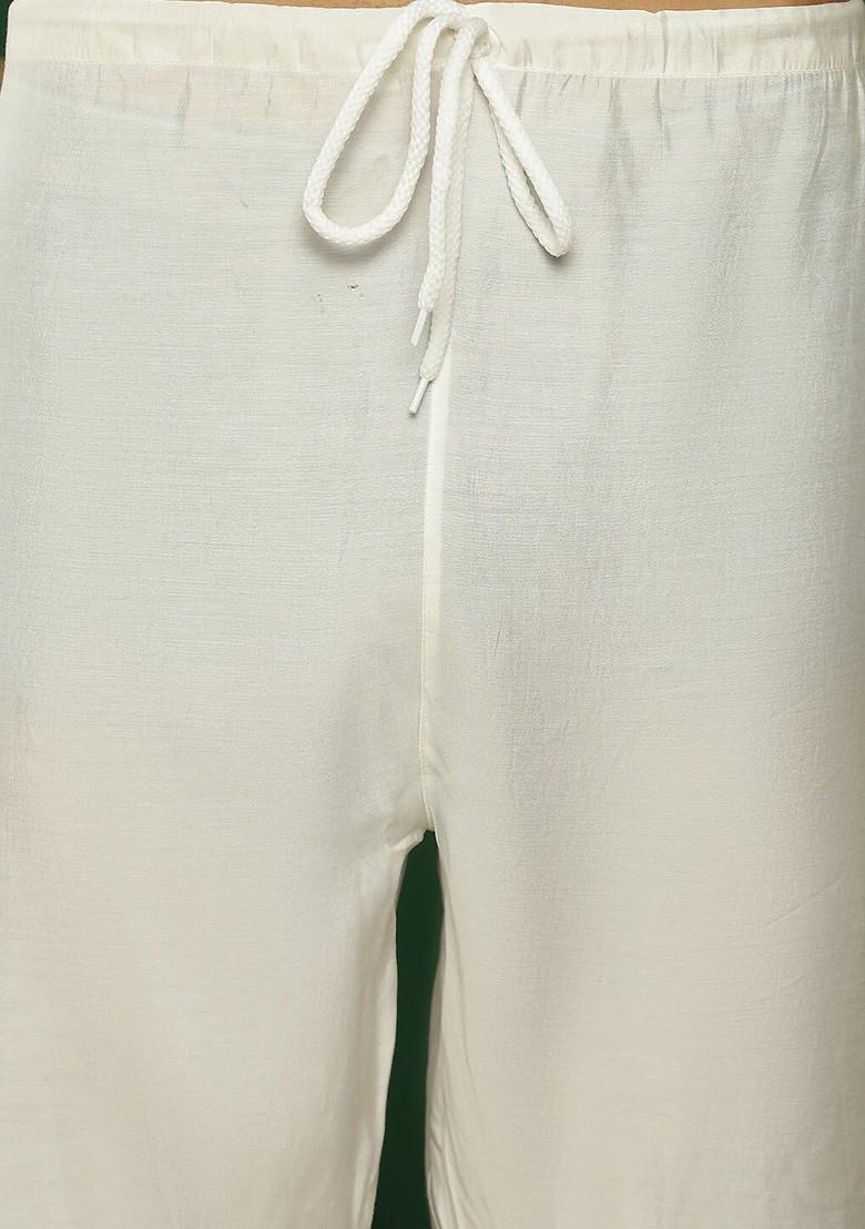 Grey Embroidered Poly Blend Kurta Set For Men