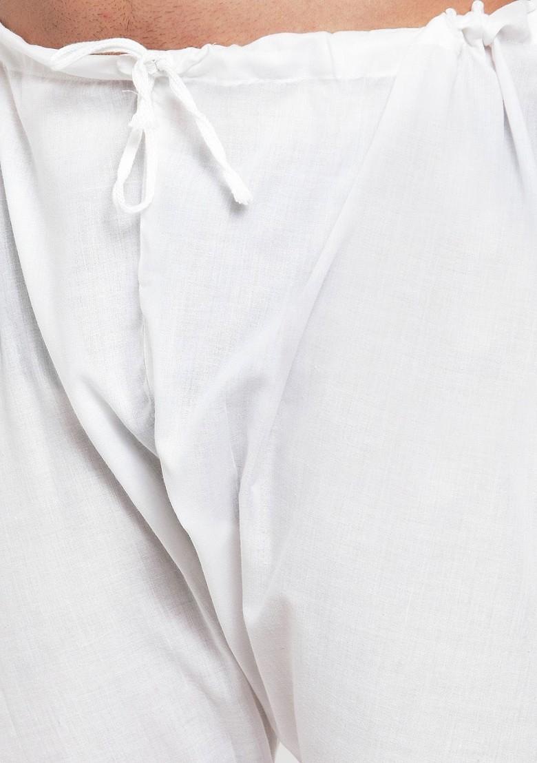 Peach Embroidered Poly Blend Kurta Set For Men