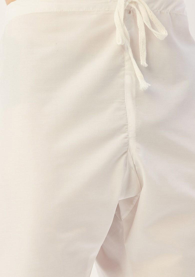 Peach Printed Poly Blend Kurta Set For Men