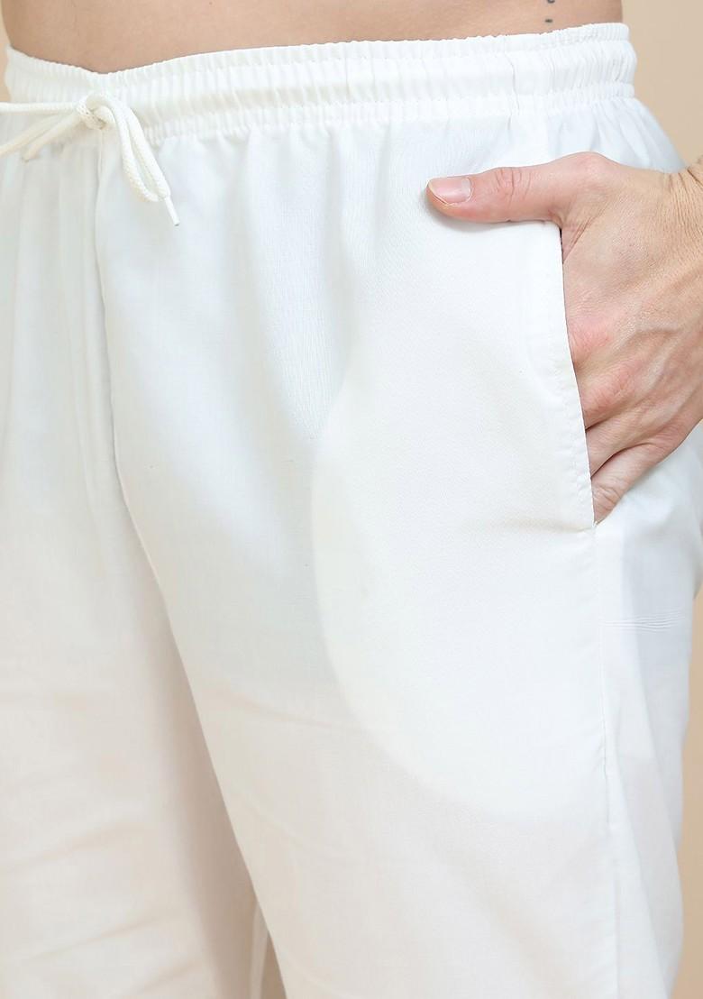 Purple Embroidered Poly Blend Kurta Set For Men