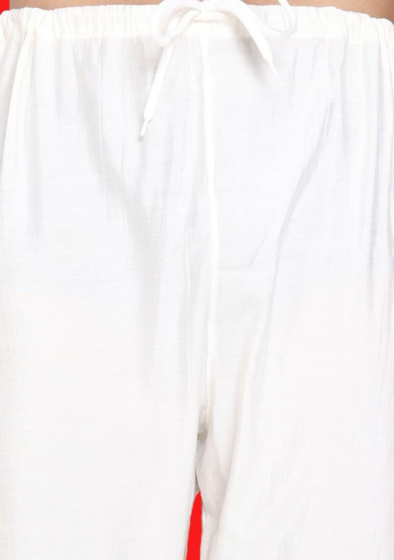 Peach Embroidered Poly Blend Kurta Set For Men