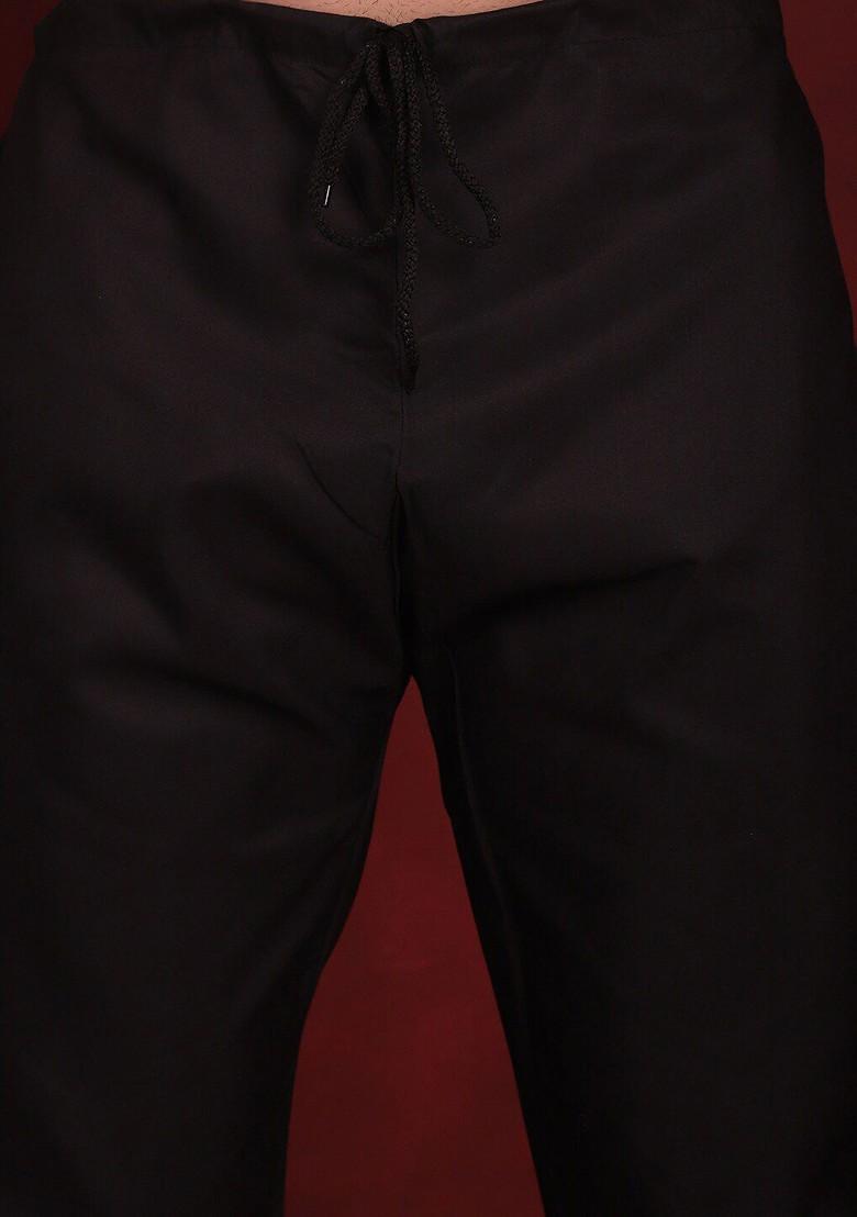 Maroon Embroidered Poly Blend Kurta Set For Men - Indya