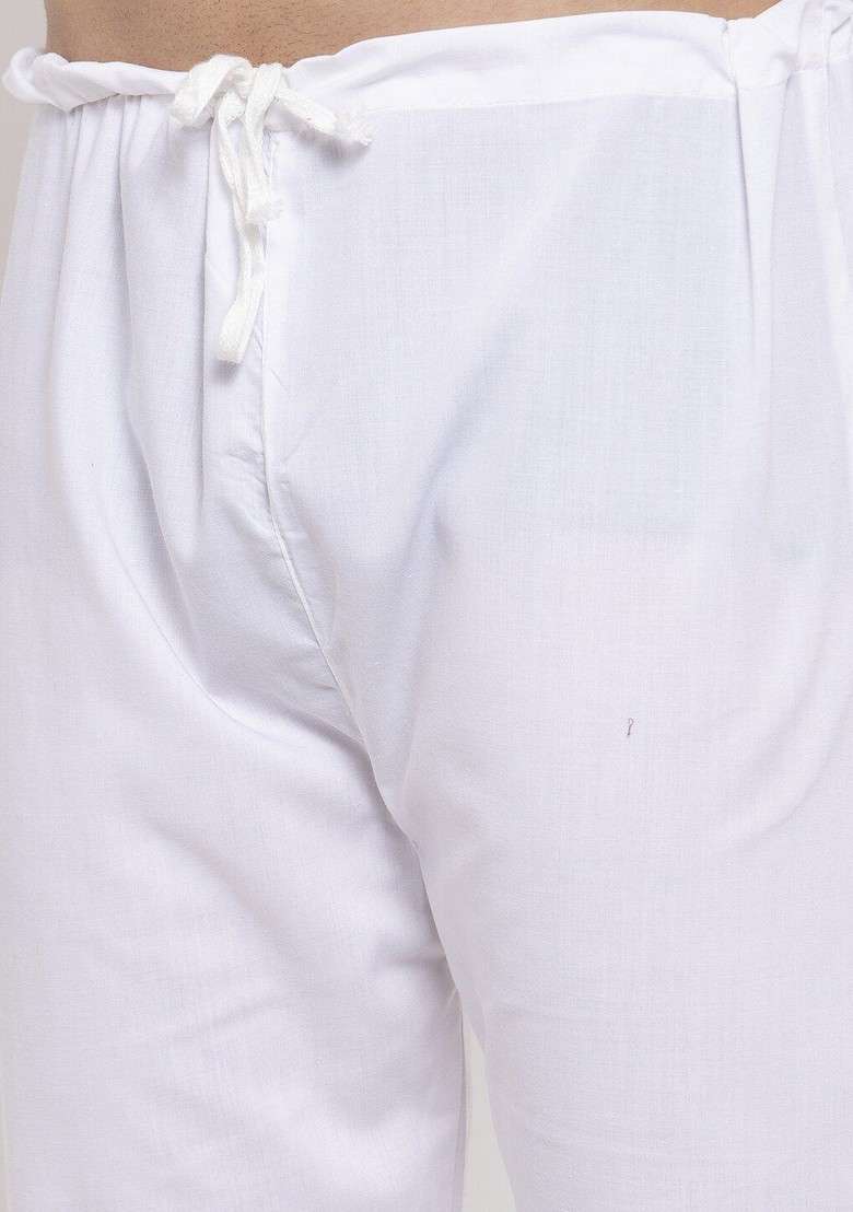 Olive Embroidered Poly Blend Kurta Set For Men - Indya