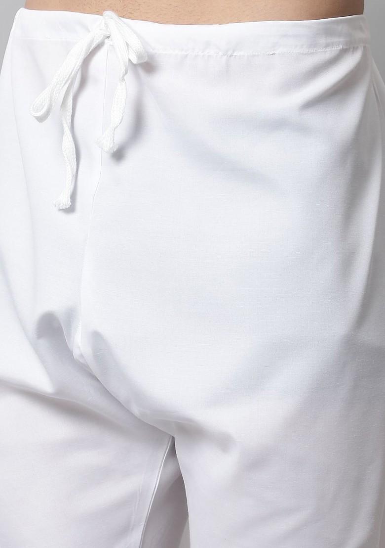 Mustard Yellow Embroidered Poly Blend Kurta Set For Men