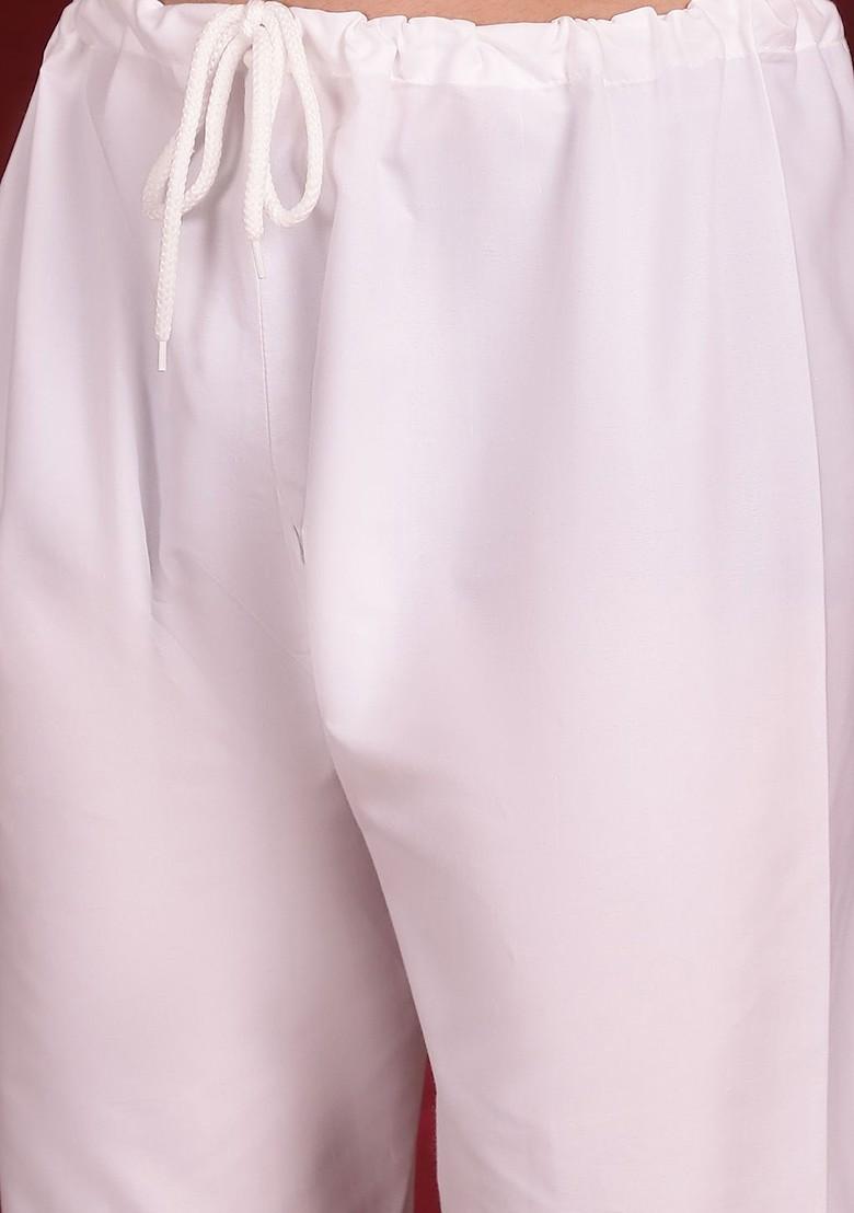 Navy Blue Printed Poly Blend Kurta Set For Men