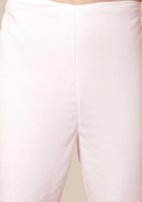 Yellow Printed Poly Blend Kurta Set For Men