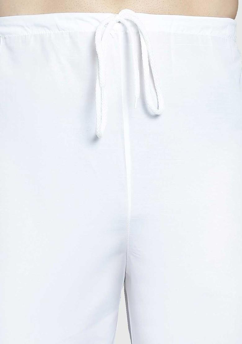 Maroon Embroidered Poly Blend Kurta Set For Men