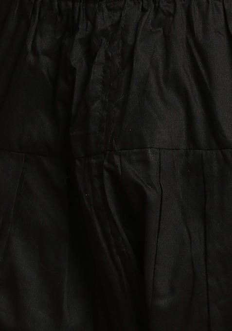 Black Sequin Work Georgette Kurta Set For Men