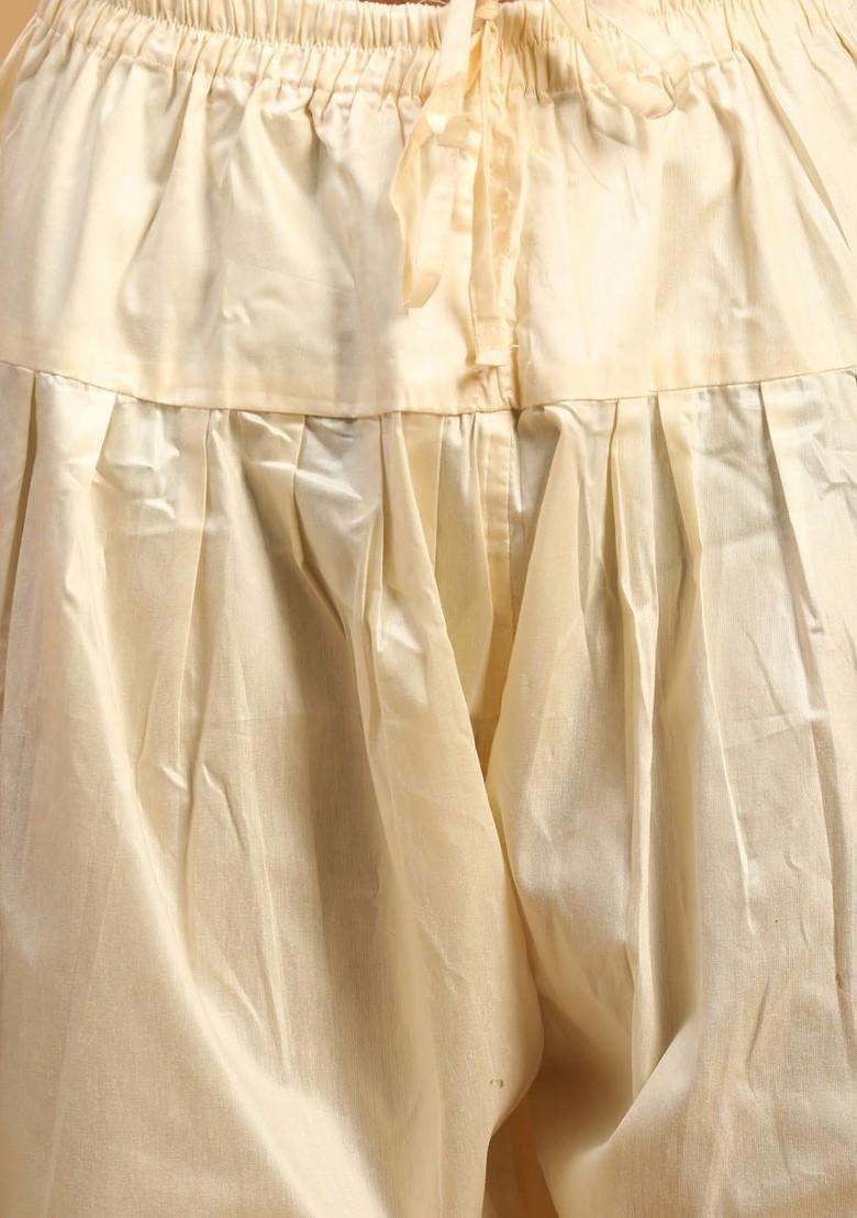 Yellow Embroidered Poly Blend Kurta Set For Men