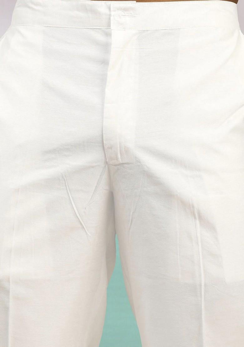 Blue Thread Work Poly Blend Kurta Set For Men