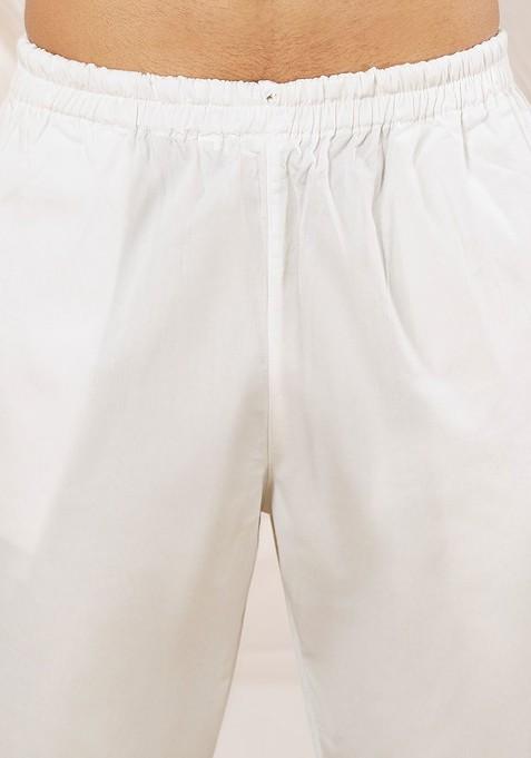 Yellow Ethnic Motifs Poly Blend Kurta Set For Men