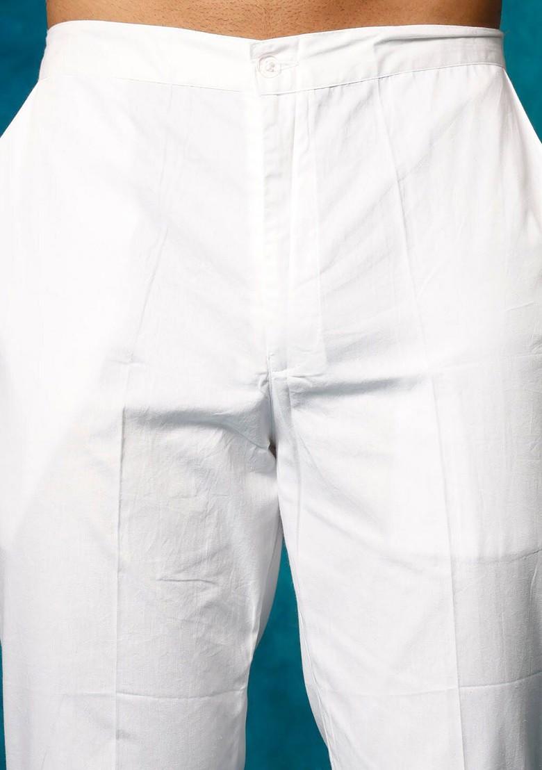 Rust Thread Work Poly Blend Kurta Set For Men