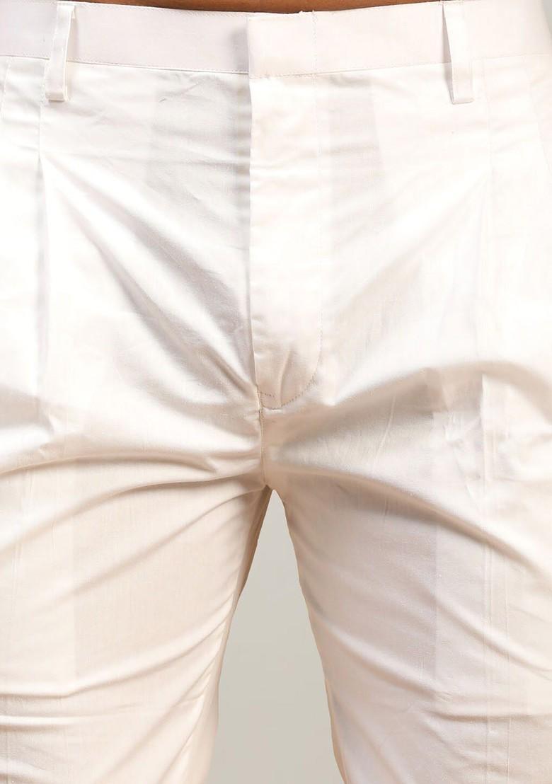 Grey Striped Cotton Kurta Set For Men