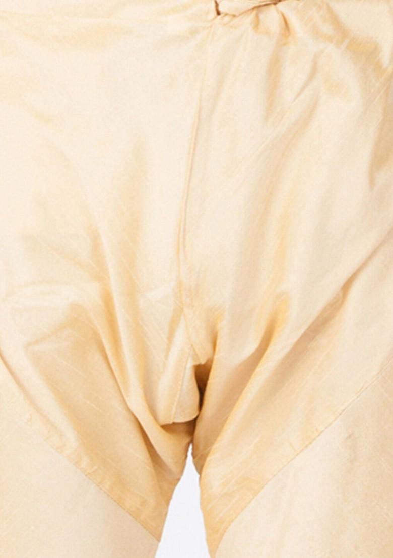 Maroon Solid Poly Blend Kurta Set For Men