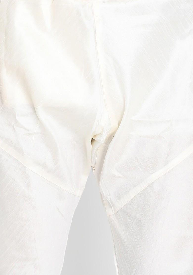 Navy Blue Solid Poly Blend Kurta Set For Men