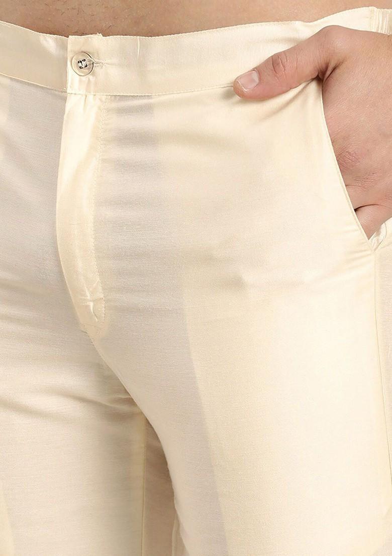 Blue Printed Poly Blend Kurta Set For Men