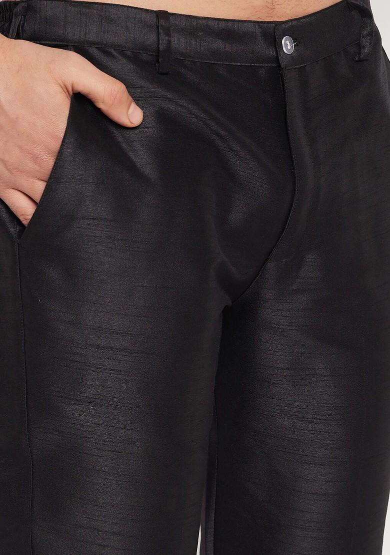 Green Solid Poly Blend Kurta Set For Men