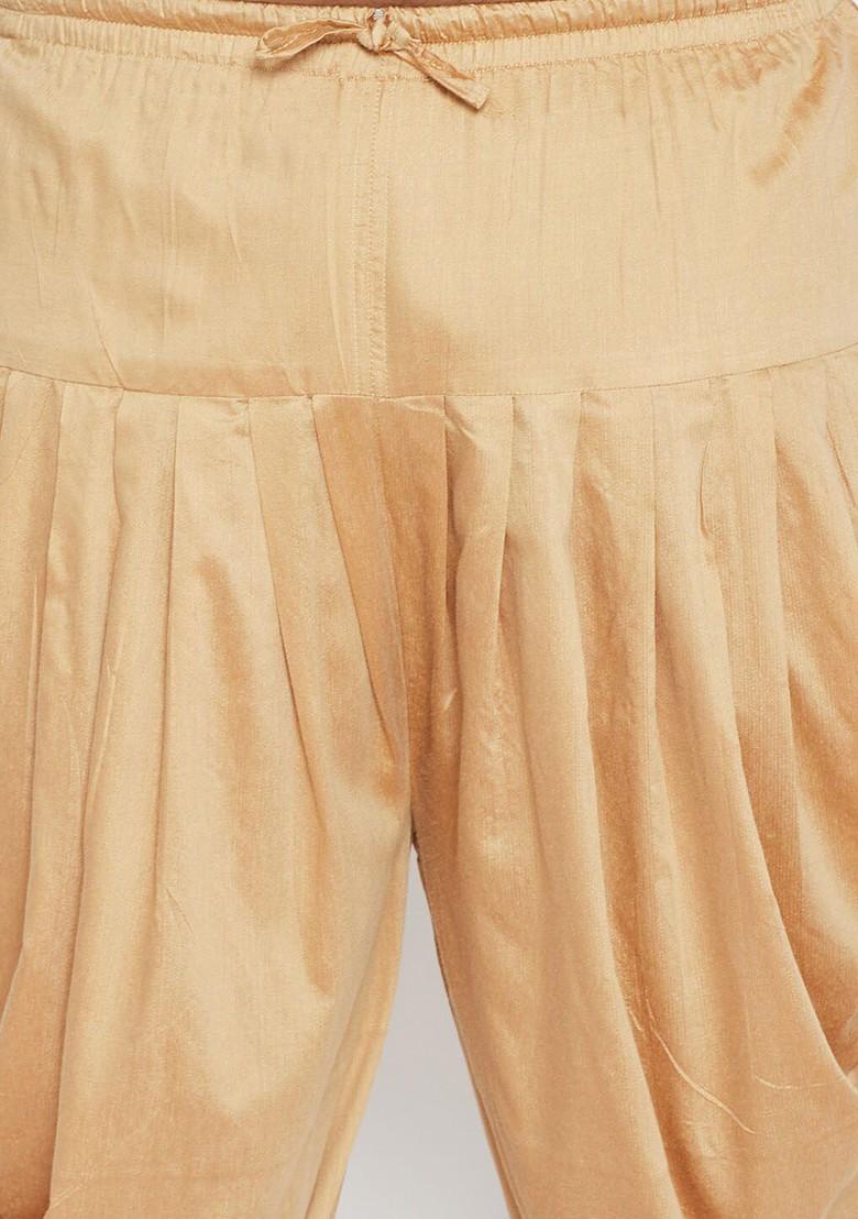 Mustard Solid Poly Blend Kurta Set For Men