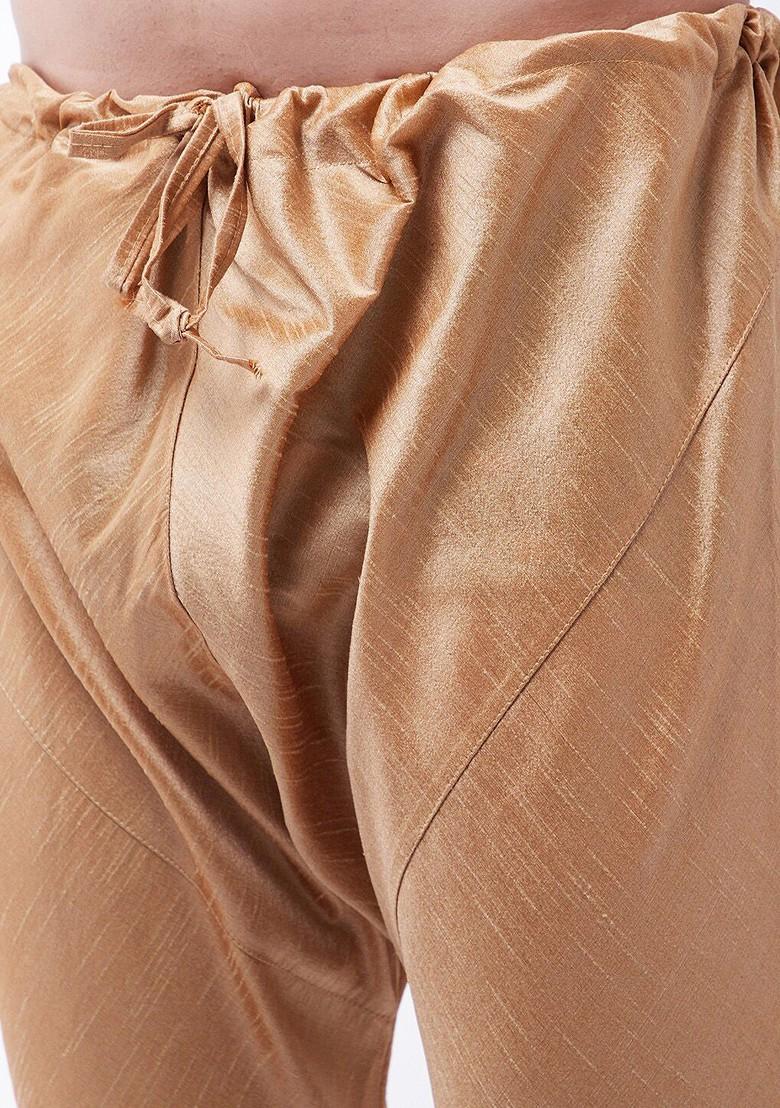 Black Solid Jacquard Kurta Set For Men