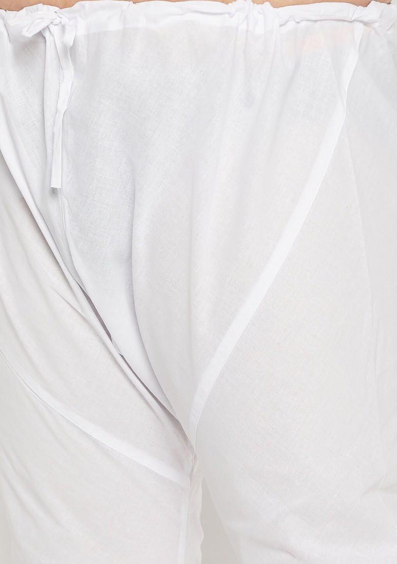 Off White Embroidered Cotton Kurta Set For Men