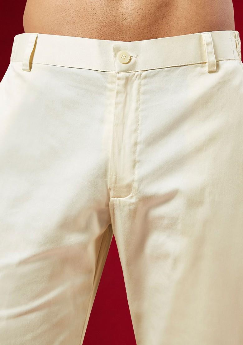 Yellow Floral Print Poly Blend Kurta Set For Men