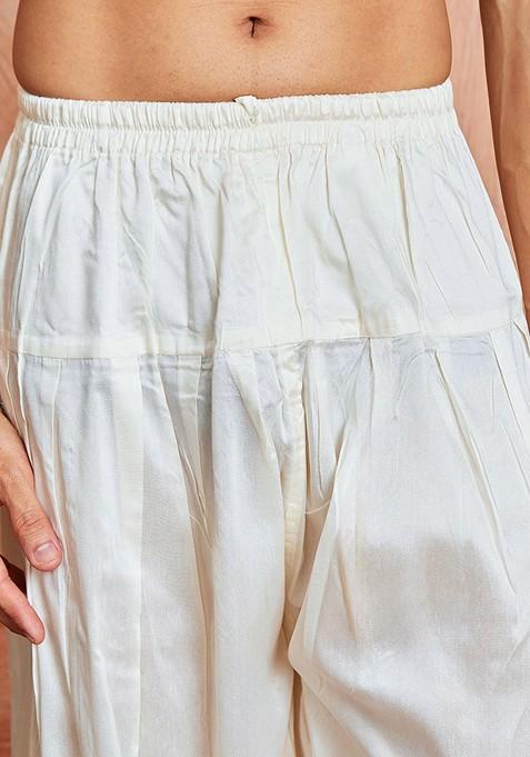 Green Bandhani Print Poly Blend Kurta Set For Men