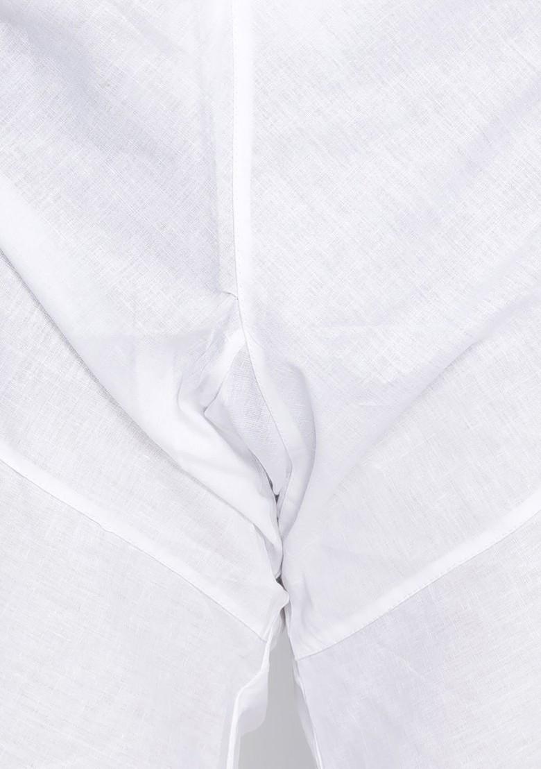 Yellow Solid Poly Blend Kurta Set For Men