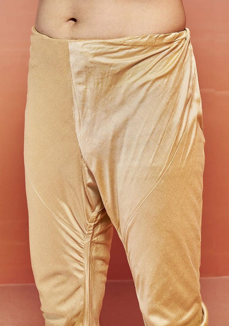 Green Floral Print Poly Blend Kurta Set For Men