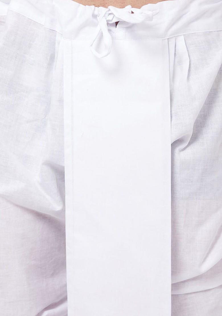 Yellow Ethnic Motifs Cotton Kurta Set For Men