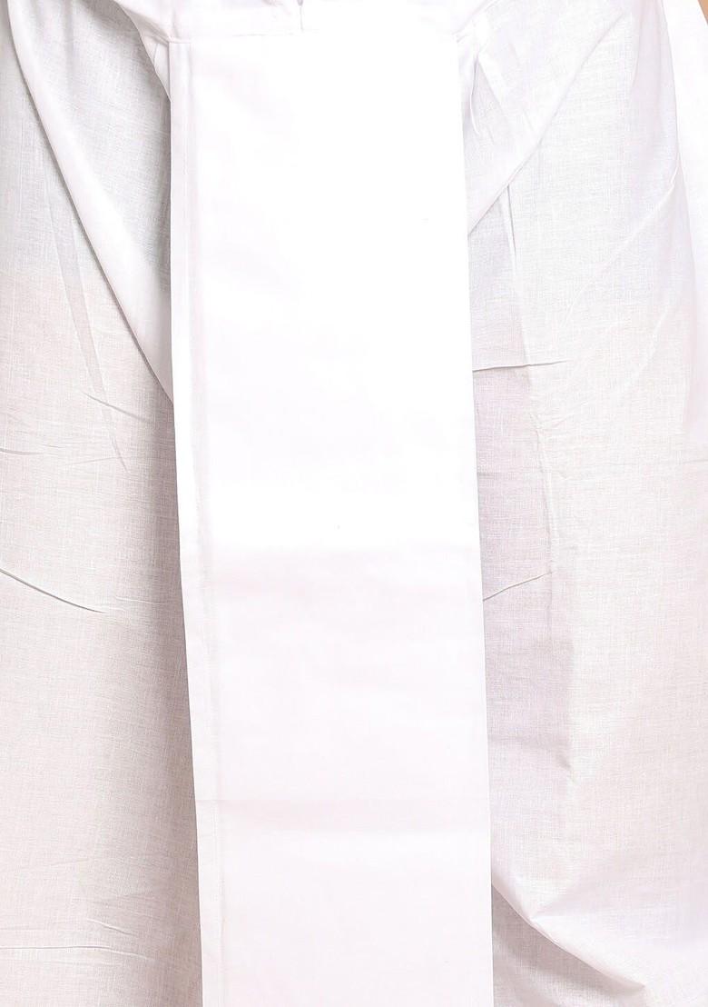 Yellow Solid Cotton Kurta Set For Men