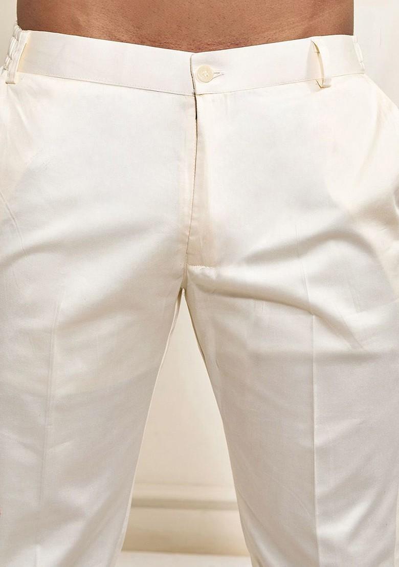 Navy Blue Floral Print Poly Blend Kurta Set For Men