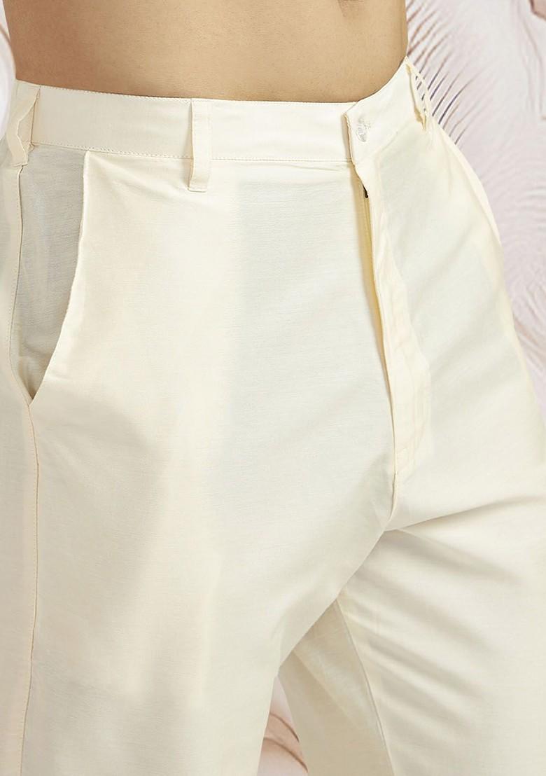 Yellow Printed Poly Blend Kurta Set For Men