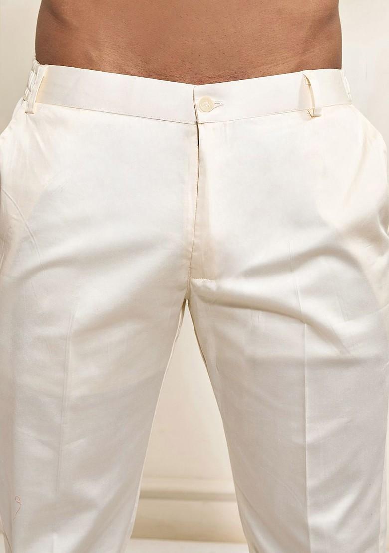 Green Floral Print Poly Blend Kurta Set For Men