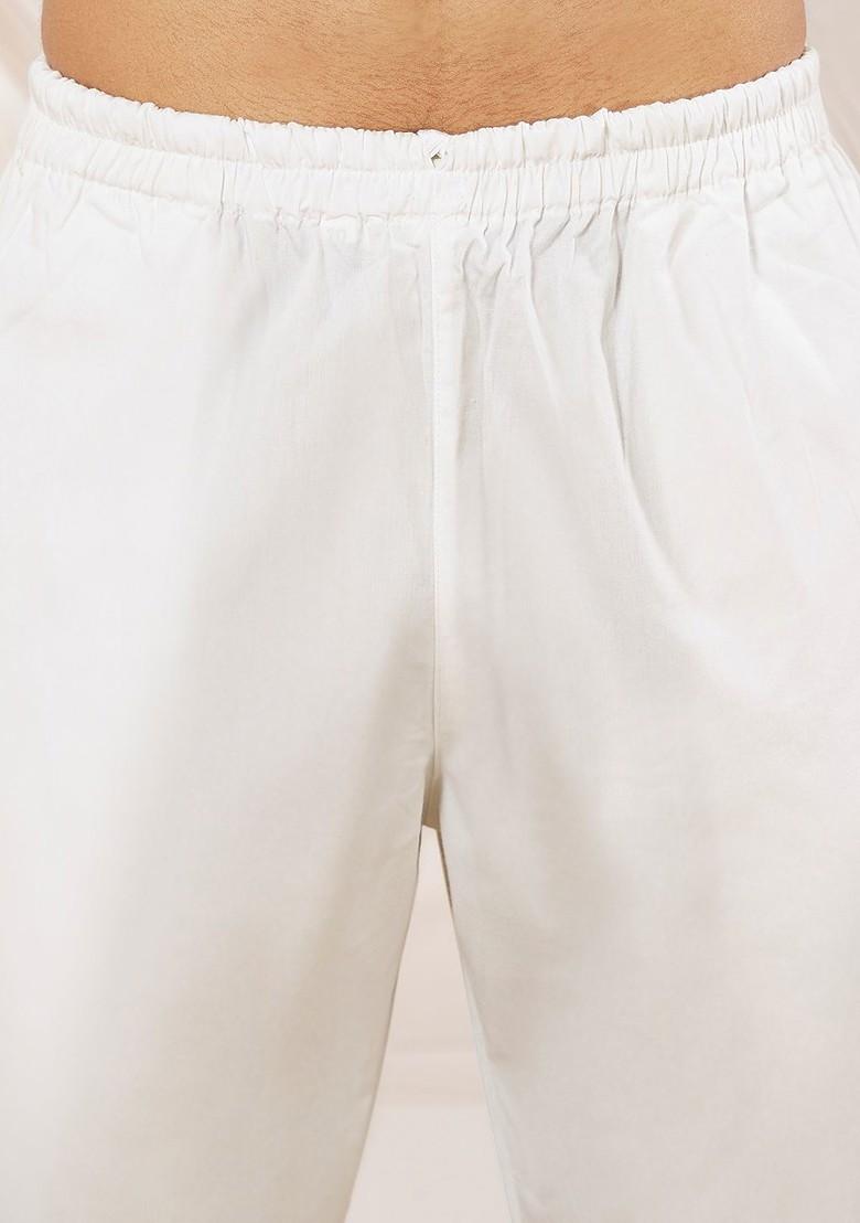 Green Embroidered Poly Blend Kurta Set For Men