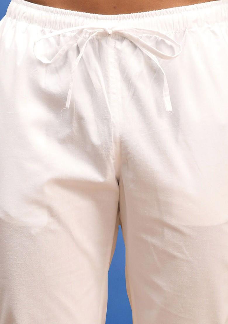 Pink Embroidered Cotton Kurta Set For Men