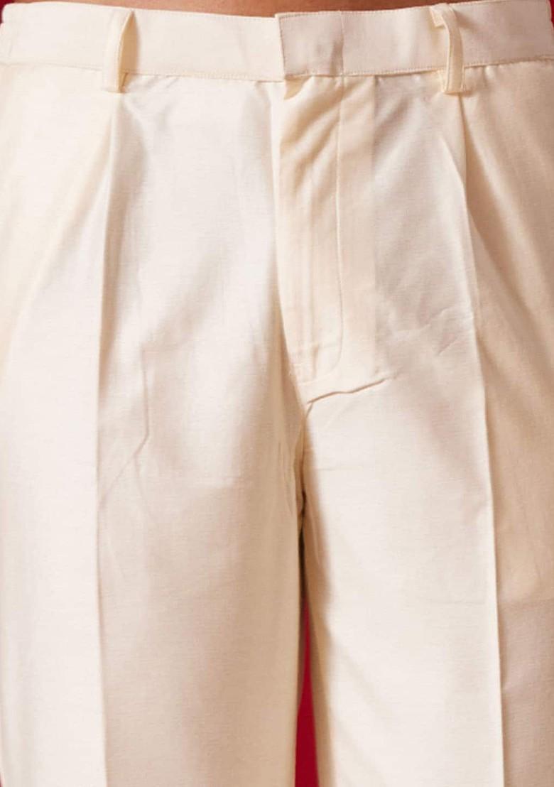 Green Ethnic Motifs Poly Blend Kurta Set For Men