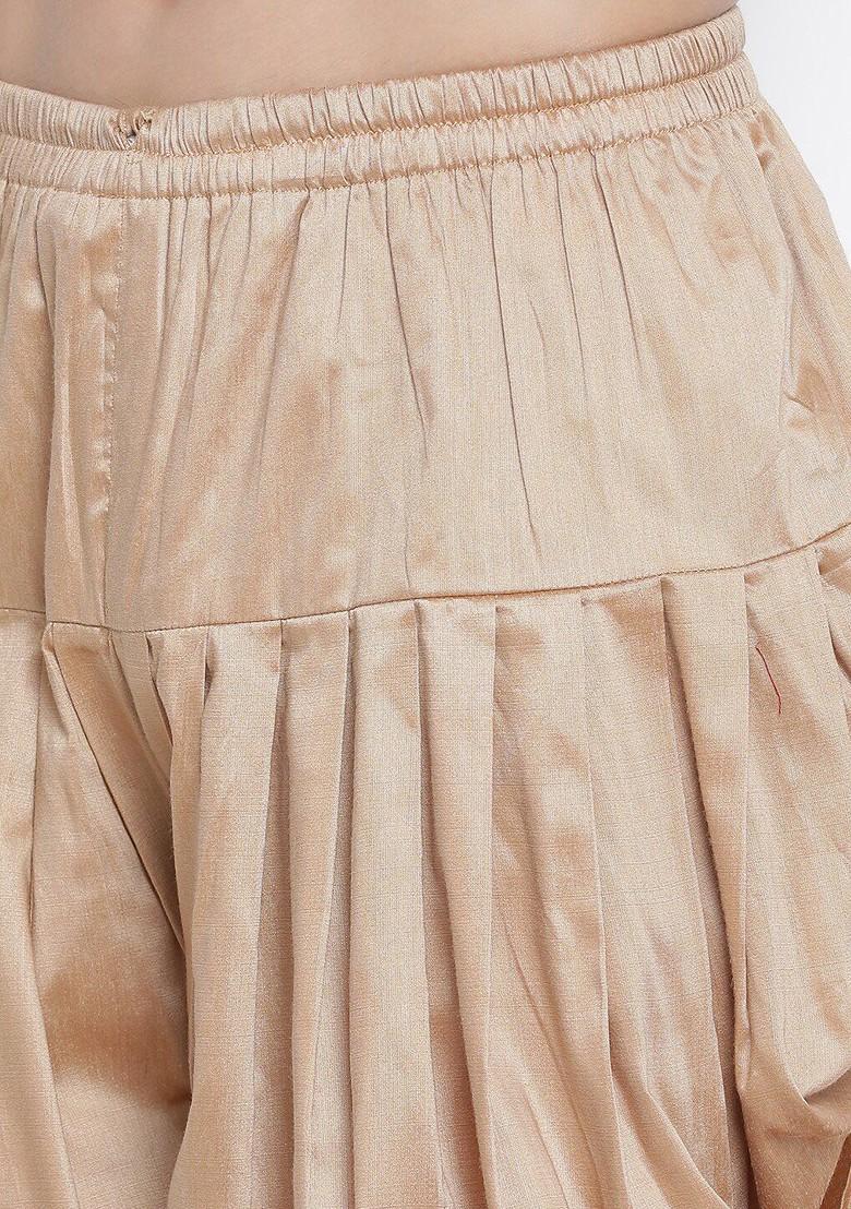 Maroon Solid Poly Blend Kurta Set For Men