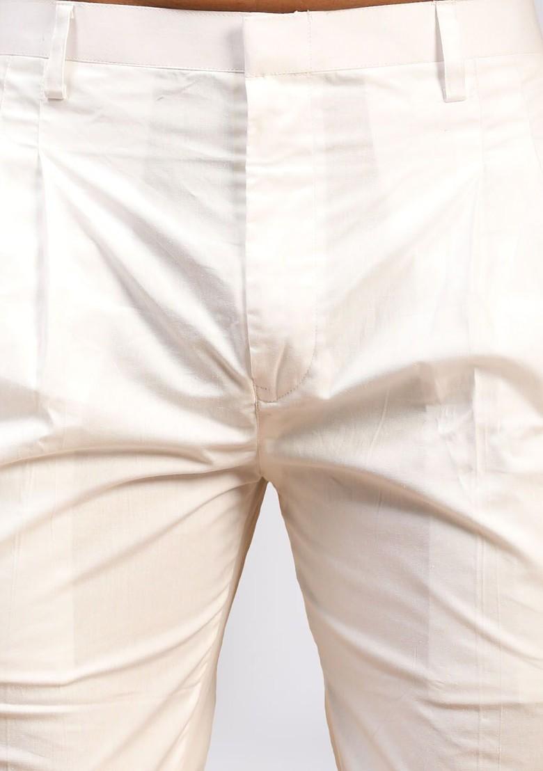 Yellow Embroidered Cotton Kurta Set For Men