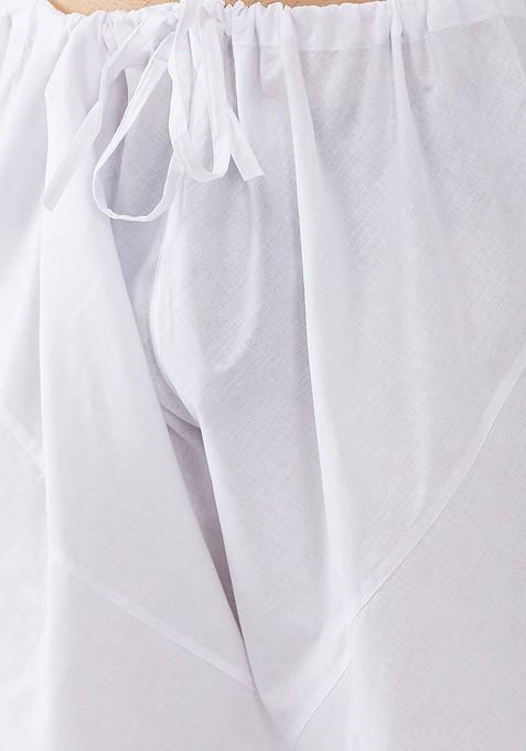 Black Floral Print Cotton Kurta Set For Men