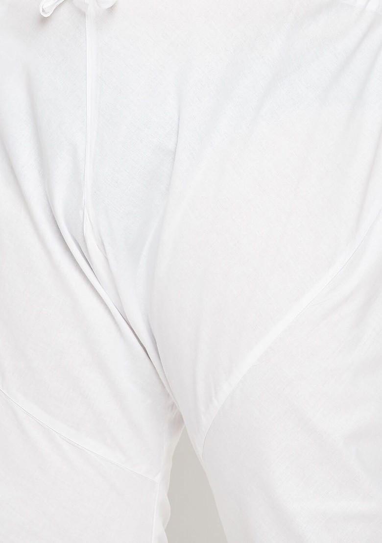 Yellow Woven Poly Blend Kurta Set For Men