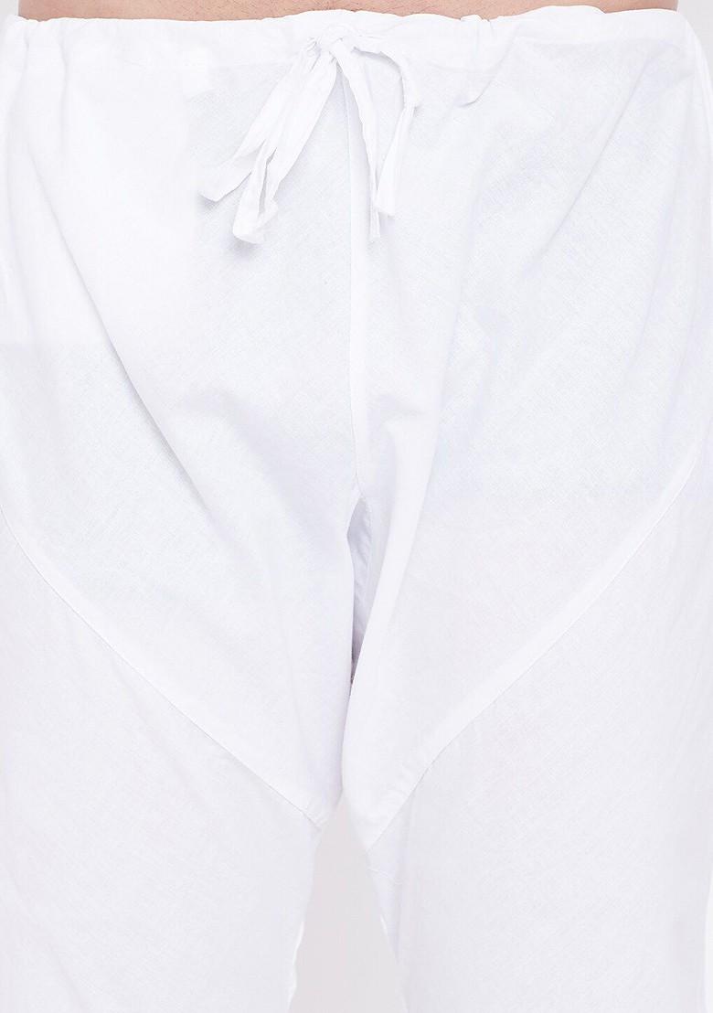 Yellow Solid Cotton Kurta Set For Men