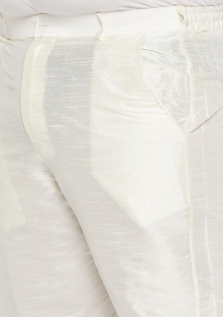 Burgundy Solid Poly Blend Kurta Set For Men