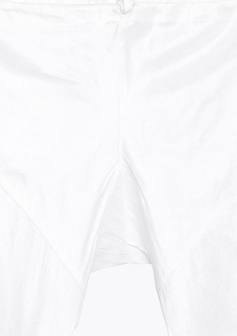 Grey Solid Poly Blend Kurta Set For Men