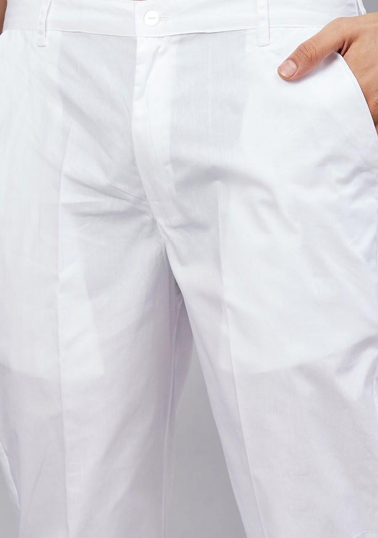 Peach Solid Pathani Kurta Set For Men