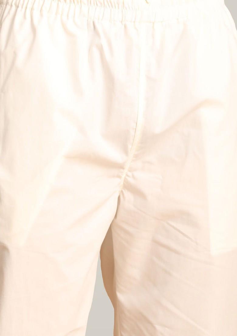 Mustard Solid Cotton Kurta Set For Men