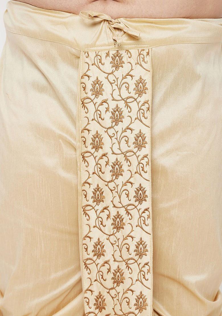 Fuchsia Pink Solid Poly Blend Kurta Set For Men