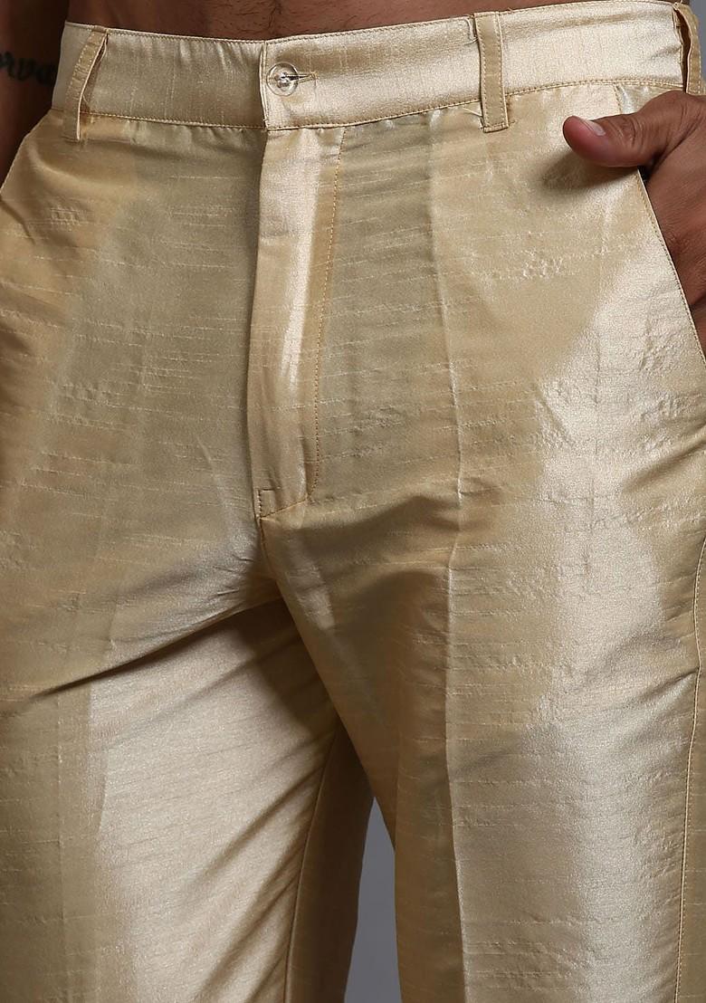 Grey Floral Print Poly Blend Kurta Set For Men