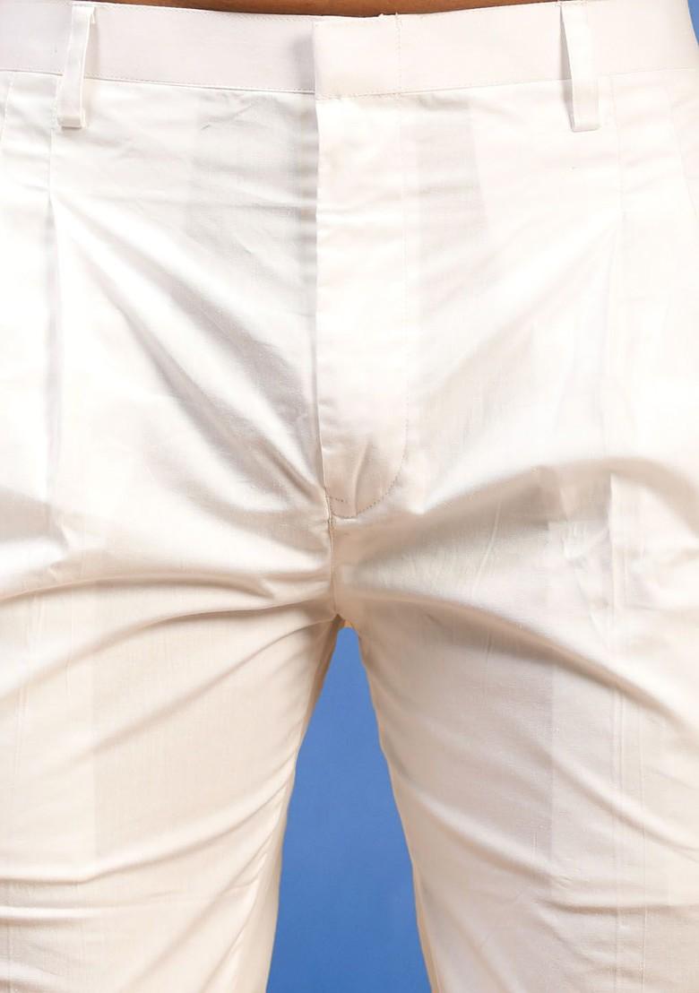 Mustard Striped Cotton Kurta Set For Men