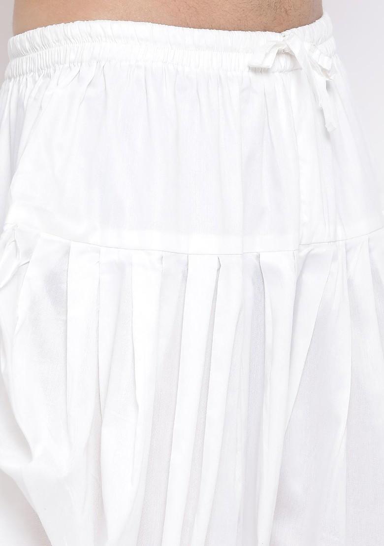 Blue Solid Poly Blend Kurta Set For Men